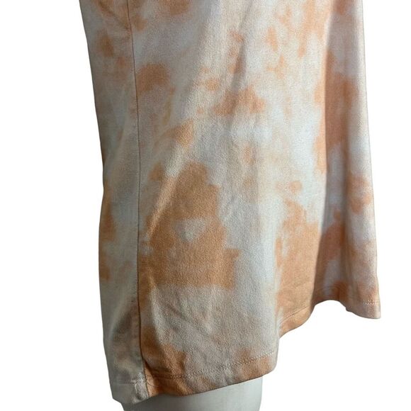 CATHERINE MALANDRINO Stretch Tie Dye Short Sleeve V-Neck Knit Top Shirt Tee sz S - Picture 10 of 16